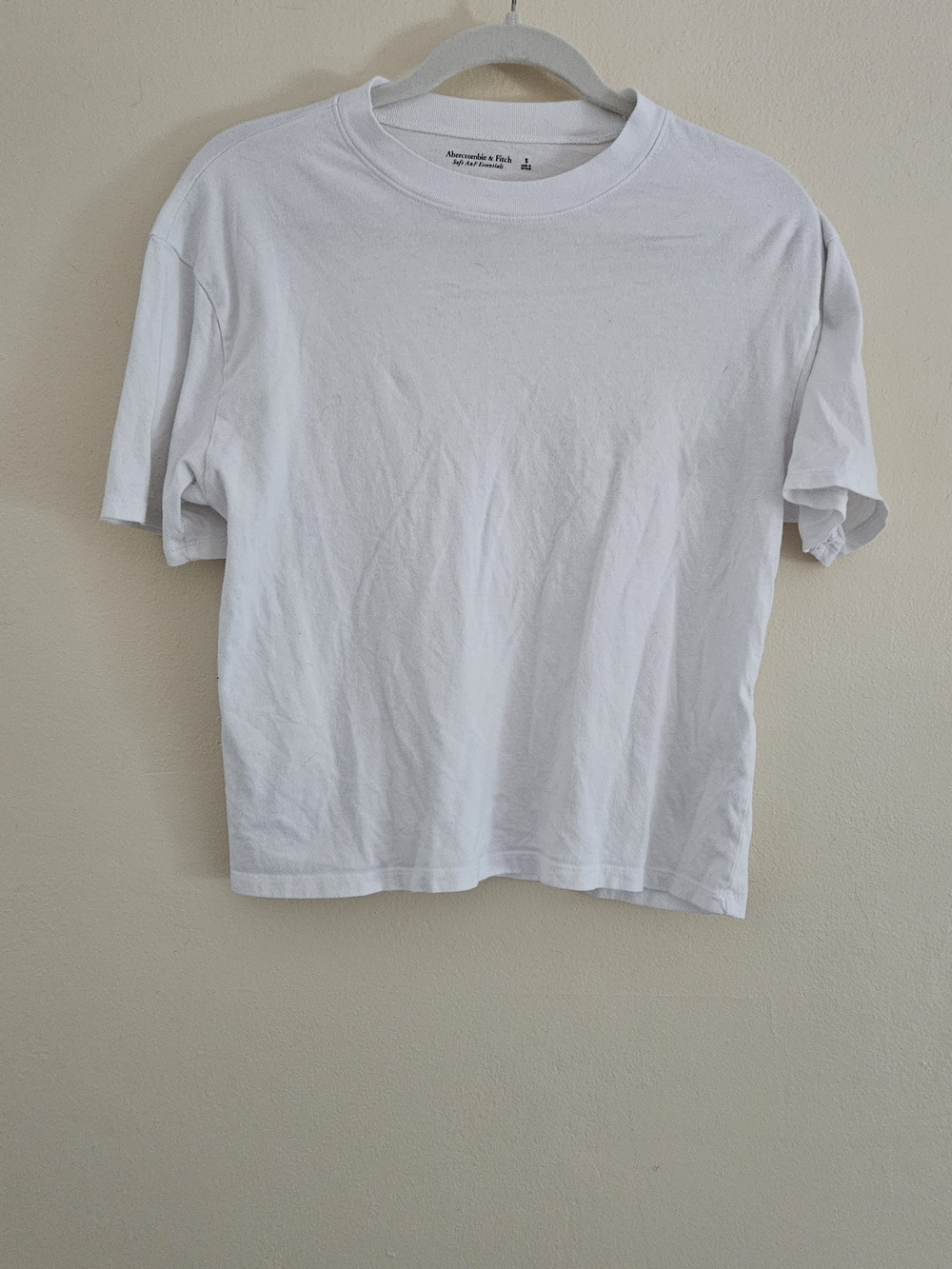 Abercrombie & Fitch White Crewneck Tee